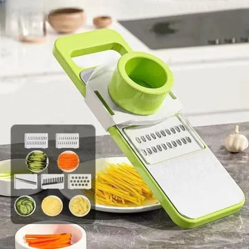 5-in-1 Stainless Steel Vegetable Cutter & Grater