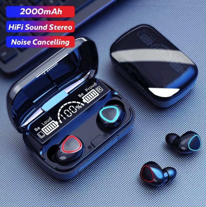 M10 TWS Wireless Earbuds with Charging Power Bank & LED Display 3D Touch Bluetooth Headset - Shoplio