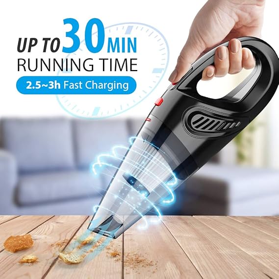 Hand Vacuum Cordless With High Power, Mini Vacuum Cleaner Handheld Rechargeable For Home And Car Cleaning - Shoplio