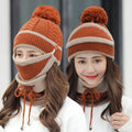 3-in-1 Winter Hat, Neck Warmer, and Face Mask Set – Cozy and Stylish for Women - Shoplio