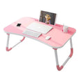 Foldable Laptop Table Stand for Bed & Study – Multifunctional Desk with Cup Holder - Shoplio