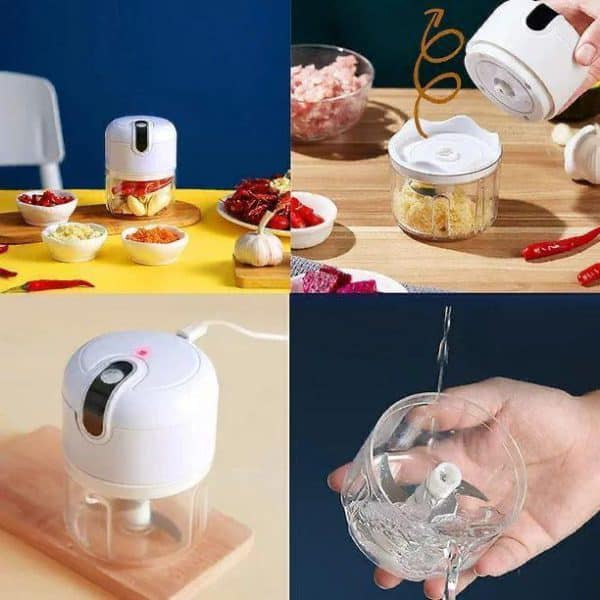 New Mini Electric Food Chopper Multifunctional Portable Cordless Garlic Ginger Food Processor(random Color ) - Shoplio